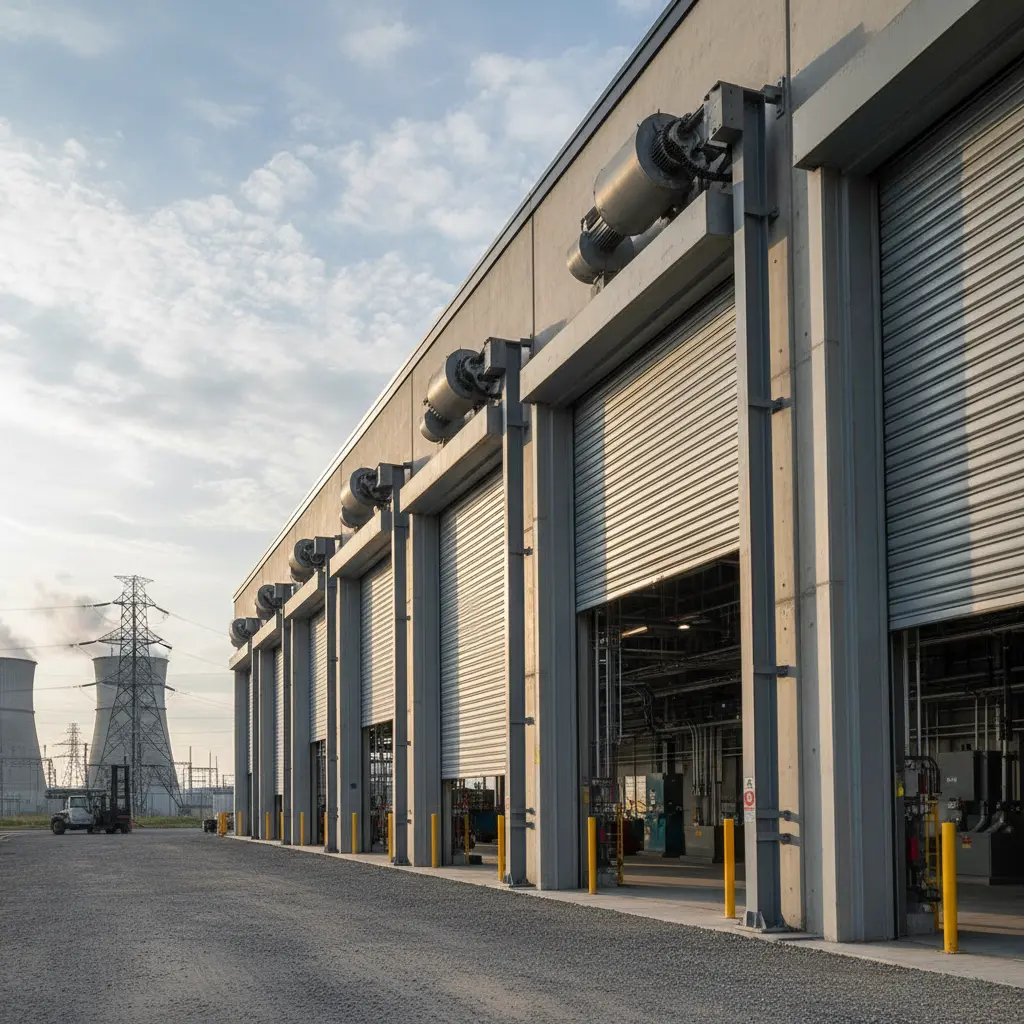 Motorized Rolling Shutters For Power Plants And Utility Rooms