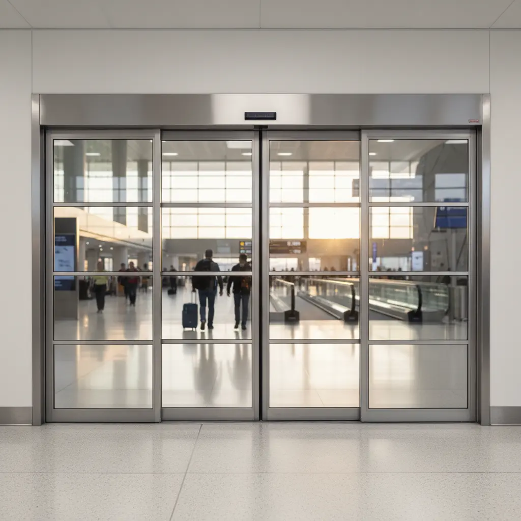 Steel Door With Glass For Airports And Transit Infrastructure