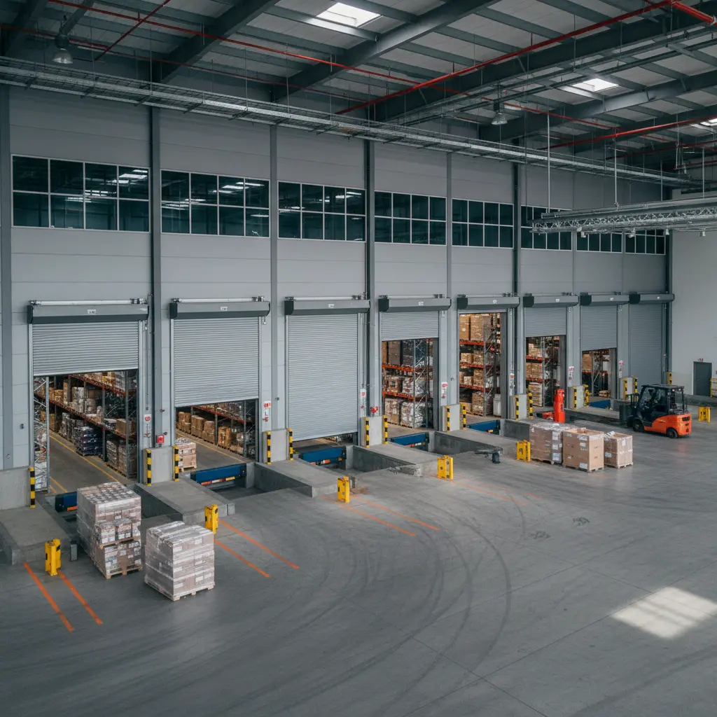 Overhead Rolling Steel Fire Doors For Warehouses And Logistics Facilities