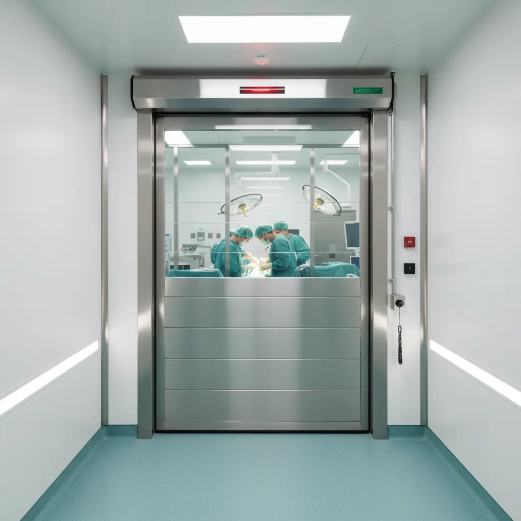 Roll Up Fire Door For Operating Rooms And Surgical Corridors