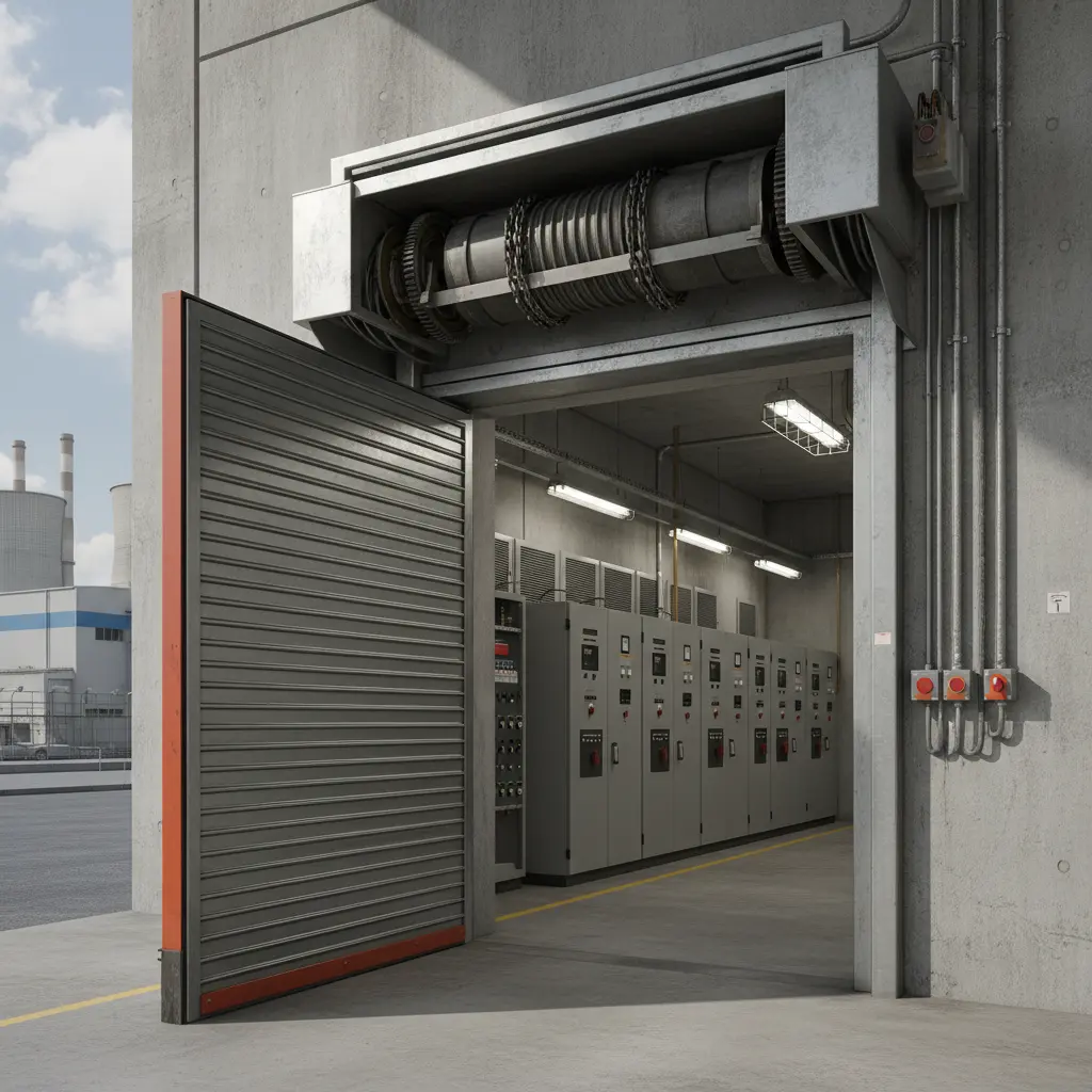 Roll Up Fire Door For Power Plants And Utility Rooms