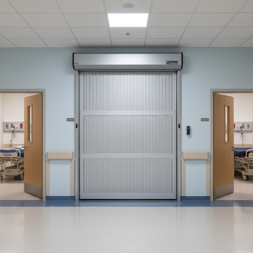 Rolling Steel Fire Door For Hospital Wards And Patient Rooms