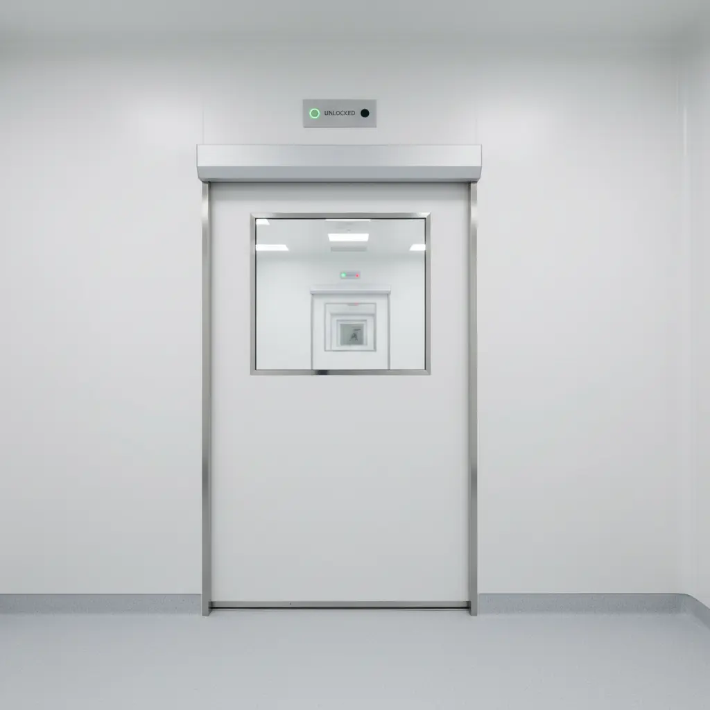 Medical Clean Room Door For Operating Rooms And Surgical Corridors